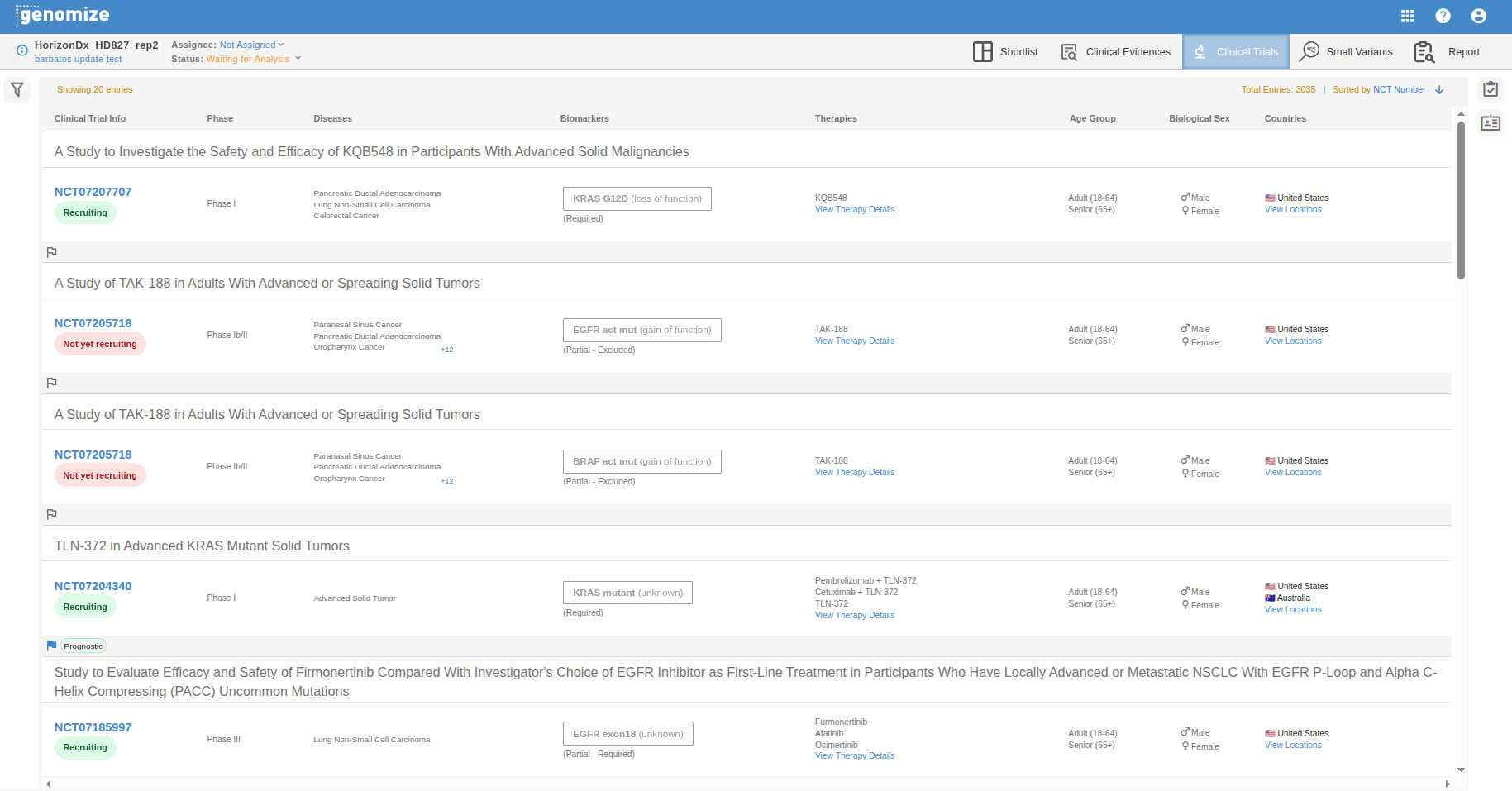 Clinical Evidence Filters